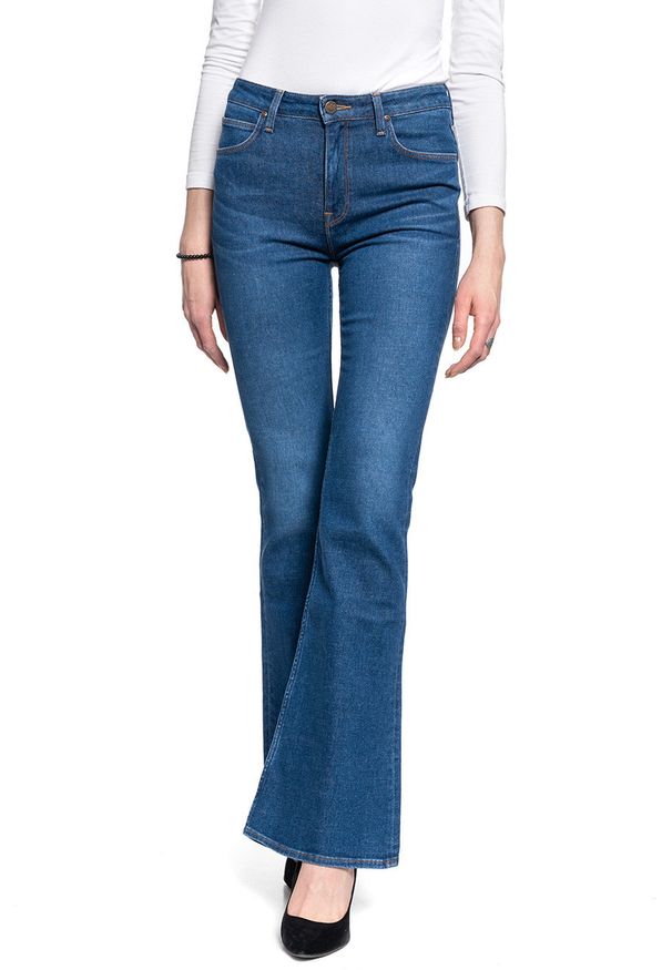 Lee - LEE BREESE DAMSKIE SPODNIE JEANSOWE FLARE L32YRONR 112107771