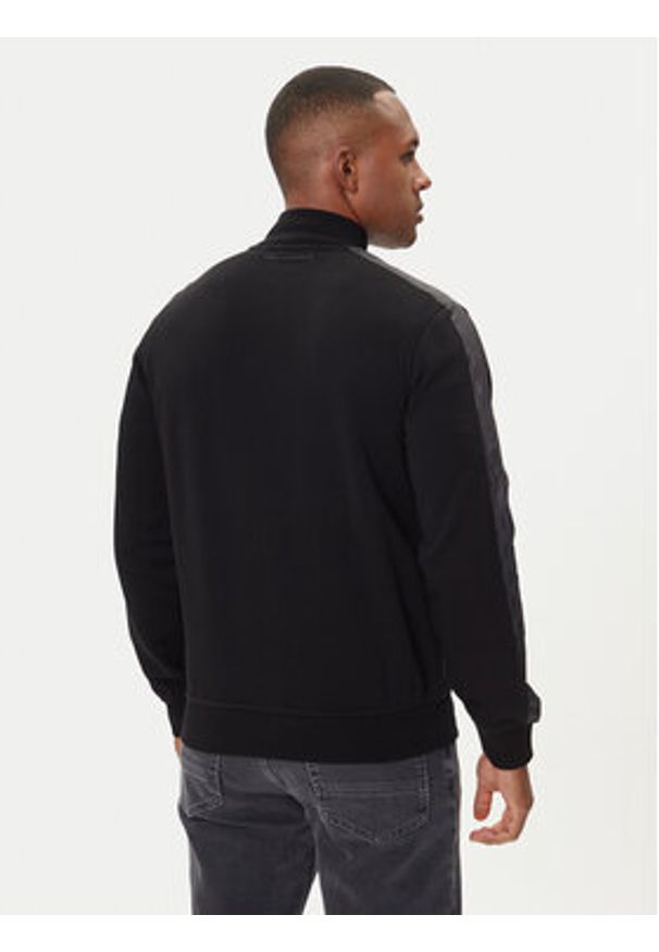 Karl Lagerfeld - KARL LAGERFELD Bluza 705035 554910 Czarny Regular Fit. Typ kołnierza: dekolt w karo. Kolor: czarny. Materiał: bawełna