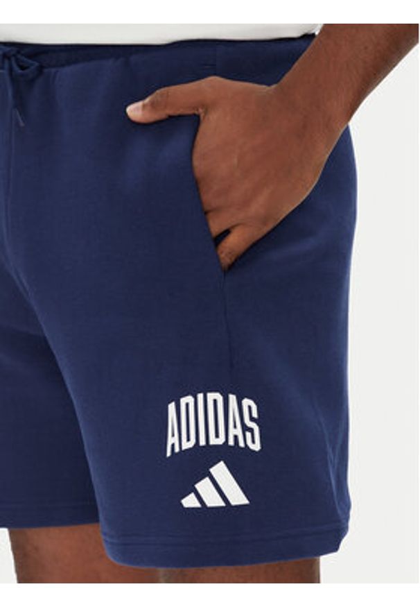 Adidas - adidas Szorty sportowe Collegiate JM1728 Niebieski Regular Fit. Kolor: niebieski. Materiał: bawełna. Styl: sportowy