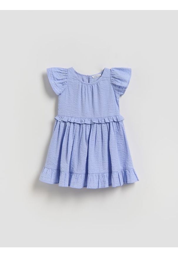 Reserved - Bawełniana sukienka - lawendowy. Kolor: fioletowy. Materiał: bawełna