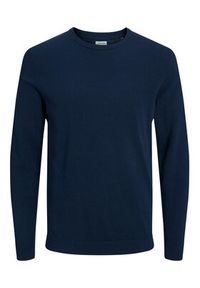 Jack & Jones - Jack&Jones Sweter 12137190 Granatowy Regular Fit. Kolor: niebieski. Materiał: bawełna #2