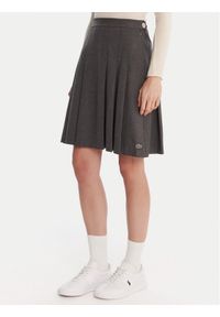 Lacoste Spódnica plisowana JF5358 Szary Regular Fit. Kolor: szary. Materiał: syntetyk