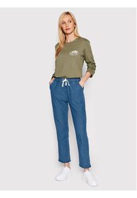 Roxy Spodnie materiałowe Slow Swell ERJDP03278 Niebieski Regular Fit. Kolor: niebieski. Materiał: materiał, bawełna #5