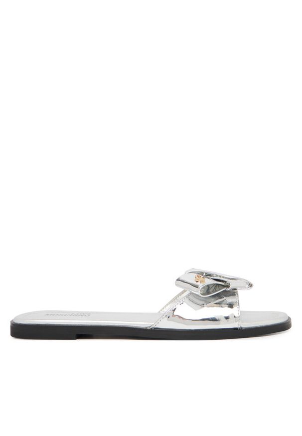 Love Moschino - Klapki LOVE MOSCHINO. Kolor: srebrny