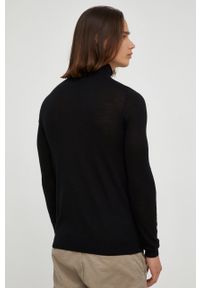 Bruuns Bazaar sweter wełniany kolor czarny z golferm. Okazja: na co dzień. Typ kołnierza: golf. Kolor: czarny. Materiał: wełna. Długość rękawa: długi rękaw. Długość: długie. Styl: casual #2
