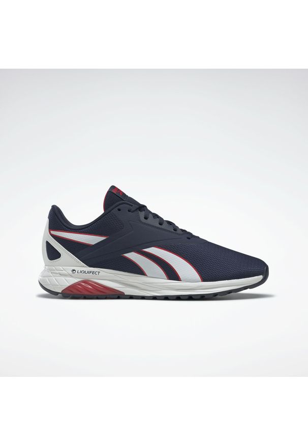 Buty do chodzenia męskie Reebok Liquifect 90. Zapięcie: sznurówki. Kolor: czerwony, niebieski, wielokolorowy. Materiał: syntetyk, materiał. Szerokość cholewki: normalna. Sport: turystyka piesza