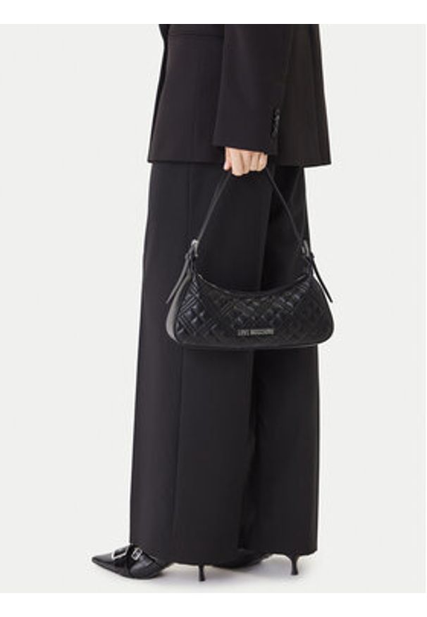 Love Moschino - LOVE MOSCHINO Torebka JC4142PP0NLA000B Czarny. Kolor: czarny. Materiał: skórzane