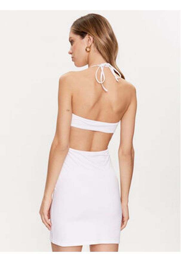 Pinko Sukienka letnia Attesa 101047 A0S7 Biały Slim Fit. Kolor: biały. Materiał: syntetyk. Sezon: lato