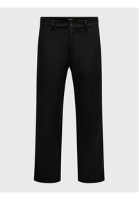 Only & Sons Spodnie materiałowe Edge-Ed 22024468 Czarny Relaxed Fit. Kolor: czarny. Materiał: bawełna