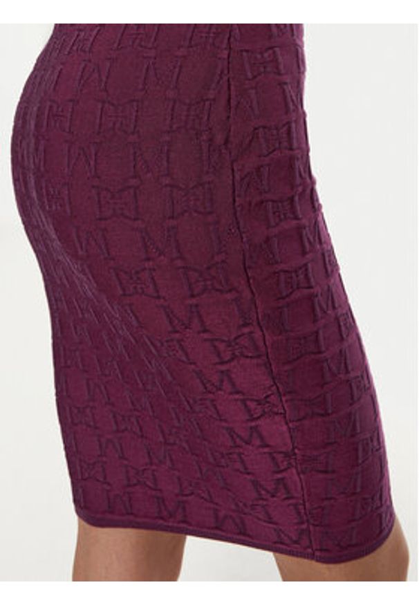 Marciano Guess Sukienka dzianinowa 4YGK0A 5718Z Bordowy Bodycon Fit. Kolor: czerwony. Materiał: wiskoza. Typ sukienki: bodycon