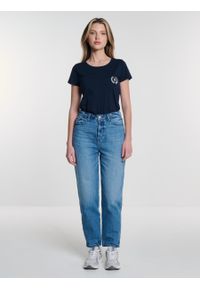 Big-Star - Jeansy damskie mom jeans z kolekcji Authentic niebieskie Silla 363. Stan: podwyższony. Kolor: niebieski. Styl: elegancki #3