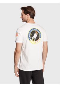Alpha Industries T-Shirt Space Shuttle 176507 Biały Regular Fit. Kolor: biały. Materiał: bawełna