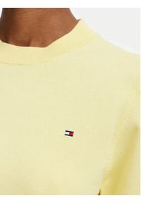 TOMMY HILFIGER - Tommy Hilfiger T-Shirt WW0WW49705 Żółty jasny Regular Fit. Kolor: żółty. Materiał: syntetyk #3