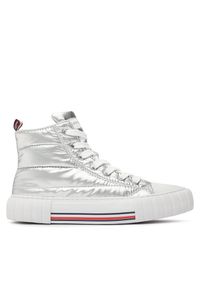 TOMMY HILFIGER - Trampki Tommy Hilfiger. Kolor: srebrny