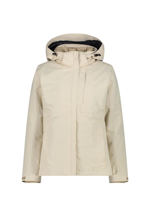 Kurtka damska turystyczna CMP. Kolor: beżowy, wielokolorowy, biały. Materiał: softshell. Sport: turystyka piesza