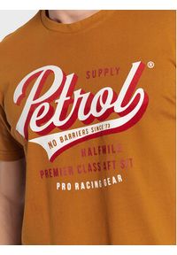 Petrol Industries T-Shirt M-3020-TSR602 Pomarańczowy Regular Fit. Kolor: pomarańczowy. Materiał: bawełna