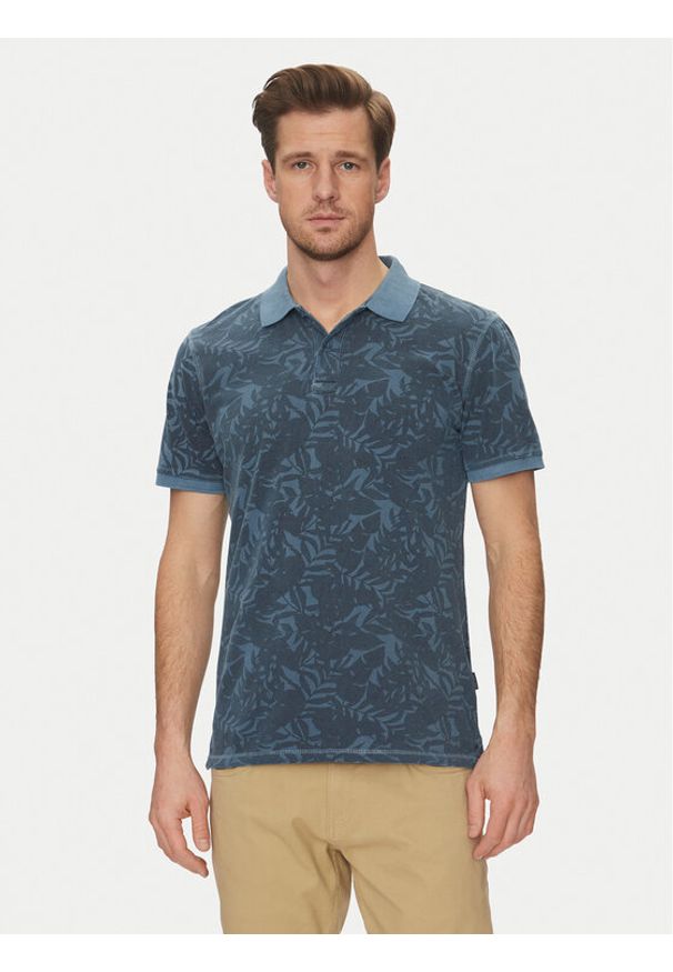 Blend Polo 20718251 Niebieski Regular Fit. Typ kołnierza: polo. Kolor: niebieski. Materiał: bawełna