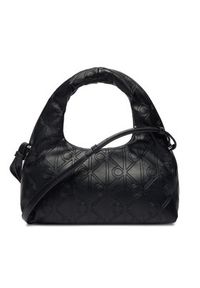 Calvin Klein Torebka Emblem Aop Puffer Bag With Strap LV04F3200G Czarny. Kolor: czarny. Materiał: skórzane #5