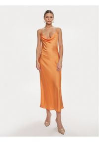 Guess Sukienka koktajlowa W3GK85 WD8G2 Pomarańczowy Slim Fit. Kolor: pomarańczowy. Materiał: syntetyk. Styl: wizytowy #1