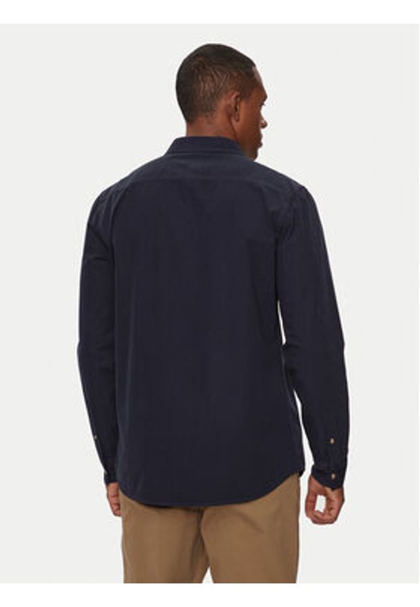 Guess Jeans Koszula M4YH35 WGCF1 Granatowy Slim Fit. Kolor: niebieski. Materiał: bawełna