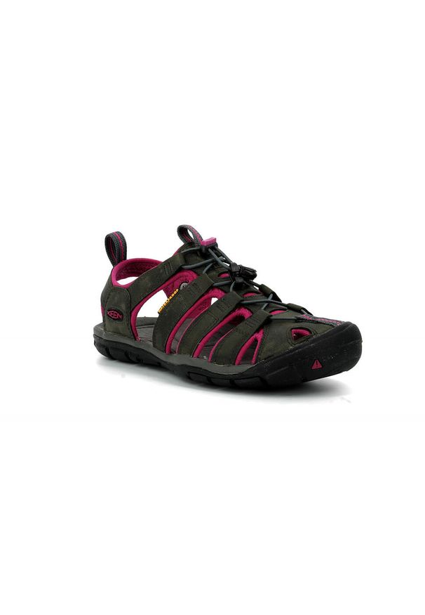 keen - Buty do chodzenia damskie Keen Clearwater Leather Cnx. Zapięcie: rzepy. Kolor: niebieski, żółty, wielokolorowy. Materiał: skóra, syntetyk, tkanina, materiał. Sport: turystyka piesza