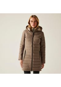 Regatta - Płaszcz damski zimowy ocieplany Andria. Kolor: brązowy. Materiał: syntetyk, puch. Sezon: zima. Sport: turystyka piesza #1