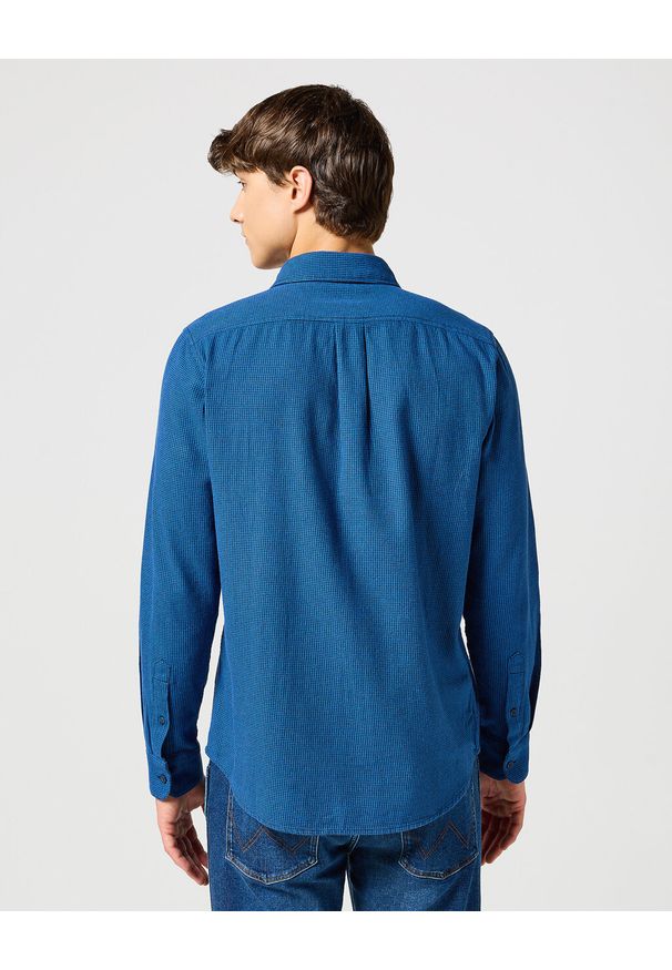 Wrangler - WRANGLER MĘSKA KOSZULA 1 PKT FLANNEL SHIRT WRANGLER BLUE 112357220 W564018059