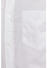 GANT - Gant Koszula bawełniana męska kolor biały regular z kołnierzykiem button-down. Okazja: na co dzień. Typ kołnierza: button down. Kolor: biały. Materiał: bawełna. Długość rękawa: długi rękaw. Długość: długie. Styl: casual #2