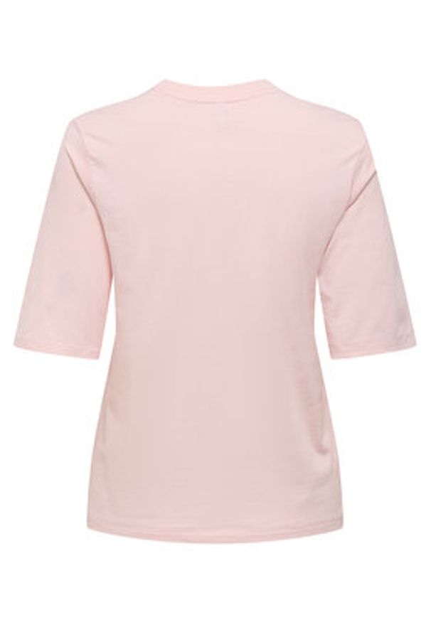 only - ONLY T-Shirt Phoebe 15351369 Różowy Regular Fit. Kolor: różowy. Materiał: bawełna