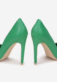 Born2be - Zielone Szpilki Typhime. Nosek buta: szpiczasty. Kolor: zielony. Szerokość cholewki: normalna. Wzór: aplikacja, gładki. Obcas: na szpilce. Styl: klasyczny, elegancki, glamour #2