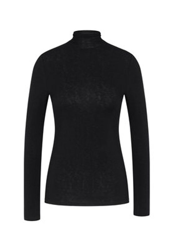 Triumph Golf Bauty Layers 10225074 Czarny Slim Fit. Typ kołnierza: golf. Kolor: czarny. Materiał: wełna