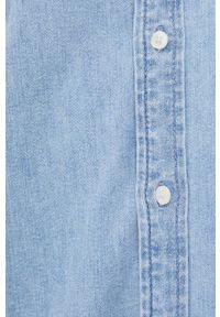 GAP Koszula jeansowa męska regular z kołnierzykiem button-down. Okazja: na co dzień. Typ kołnierza: button down. Kolor: niebieski. Materiał: jeans. Styl: casual #4