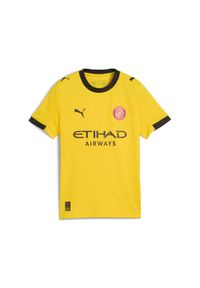 Puma - Młodzieżowa koszulka wyjazdowa Girona FC 25/26 PUMA Faster Yellow Red. Kolor: czerwony, wielokolorowy, żółty. Sport: piłka nożna