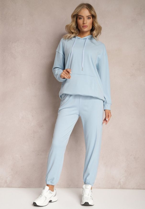 Renee - Niebieski Komplet Dresowy z Bluzą i Spodniami Ciranova. Kolor: niebieski. Materiał: dresówka