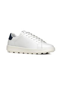 Buty damskie Geox Spherica Ecub-1. Okazja: na co dzień. Kolor: biały. Materiał: tkanina, skóra