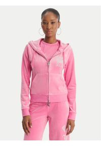 Juicy Couture Bluza Gothic Crown JCBAS126805 Różowy Slim Fit. Kolor: różowy. Materiał: syntetyk #1