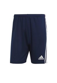 Adidas - Spodenki piłkarskie męskie adidas Squadra 21 Short. Kolor: biały, wielokolorowy, niebieski. Sport: piłka nożna
