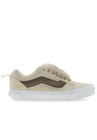 Buty damskie Vans KNU Skool VN000D6ZCHW1 - beżowe. Okazja: na co dzień. Zapięcie: pasek. Kolor: beżowy. Materiał: guma, tkanina, zamsz. Szerokość cholewki: normalna. Model: Vans Old Skool