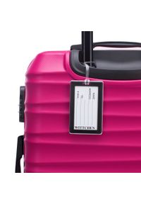 Wittchen - Średnia walizka z zawieszką różowa. Kolor: różowy. Materiał: guma. Wzór: kolorowy. Styl: elegancki, wakacyjny #3