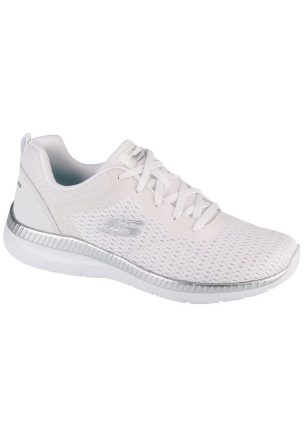 skechers - Buty sportowe Sneakersy damskie, Bountiful - Quick Path. Kolor: biały. Sport: turystyka piesza