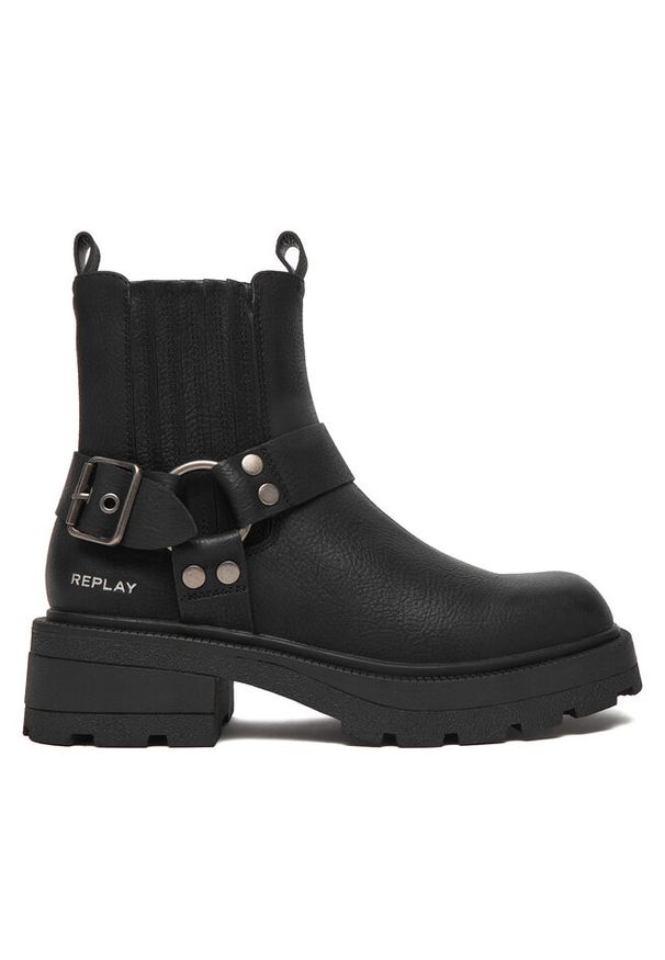Replay - Botki REPLAY. Kolor: czarny