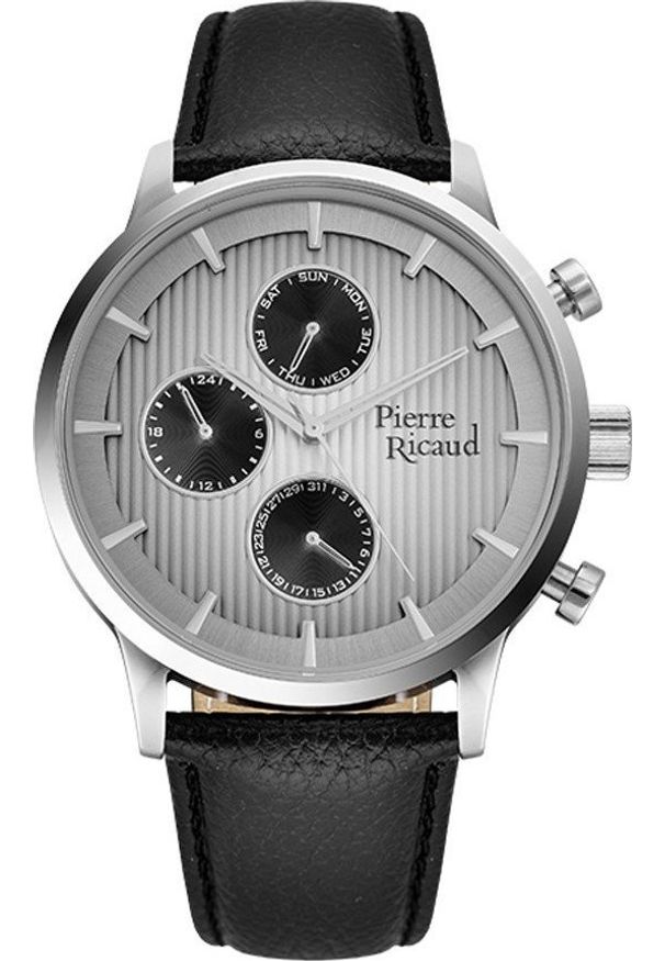 Zegarek Pierre Ricaud Zegarek męski Pierre Ricaud P97230.5217QF czarny. Kolor: czarny