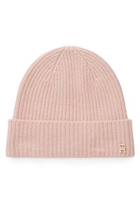 TOMMY HILFIGER - Tommy Hilfiger Czapka Th Cashmere AW0AW17772 Różowy. Kolor: różowy. Materiał: kaszmir, materiał