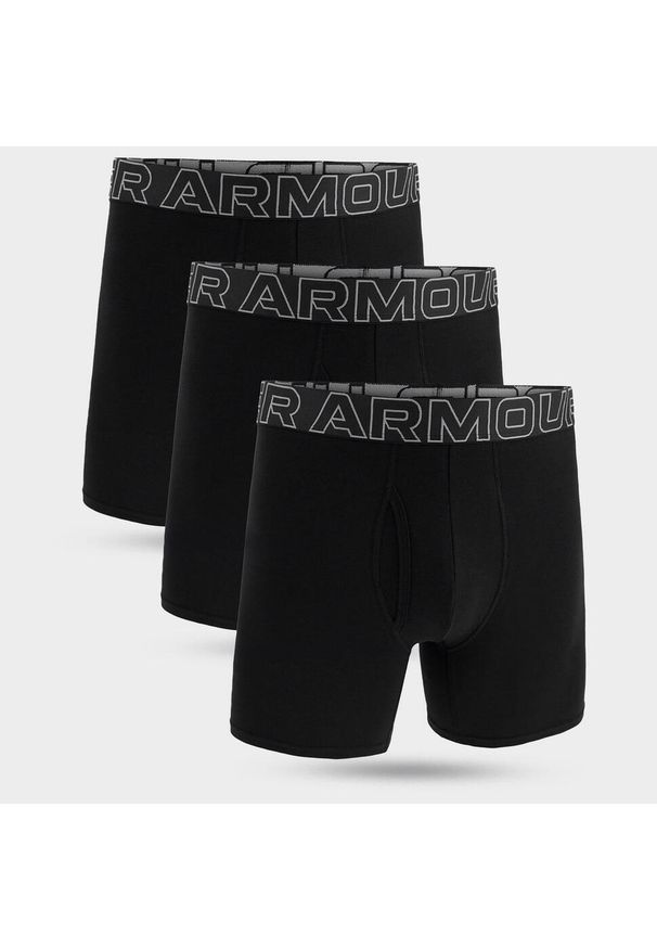 Bokserki termoaktywne Under Armour Performance Cotton in 3-Pack Boxerjock. Kolor: czarny