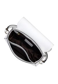 Wittchen - Damska listonoszka skórzana z ozdobną klamerką. Kolor: biały. Wzór: haft, aplikacja, gładki. Dodatki: z haftem. Materiał: skórzane. Styl: elegancki. Rodzaj torebki: na ramię #5