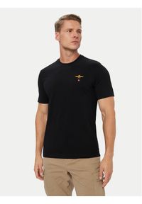 Aeronautica Militare T-Shirt 262TS1580UJ00372 Czarny Regular Fit. Kolor: czarny. Materiał: bawełna #1