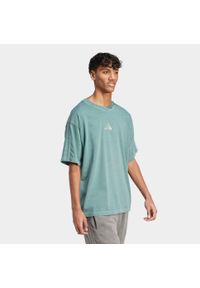 Adidas - Koszulka z efektem sprania ADIDAS ALL SZN. Kolor: zielony. Materiał: bawełna, włókno #2