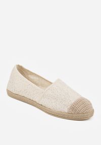 Born2be - Beżowe Koronkowe Espadryle z Plecionką na Nosku Zynava. Kolor: beżowy. Materiał: koronka. Sezon: wiosna, lato. Styl: klasyczny #9