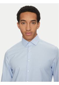 Calvin Klein Koszula K10K114310 Błękitny Slim Fit. Kolor: niebieski. Materiał: bawełna