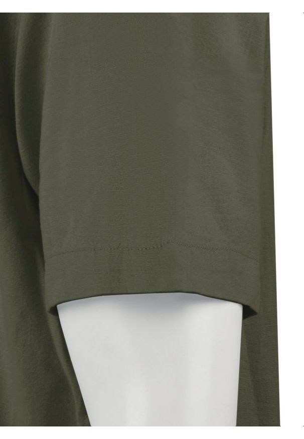 Koszula Weekendowa z Lnem, Krótki Rękaw - Brave Soul - Khaki. Okazja: na co dzień. Kolor: brązowy. Materiał: bawełna, len. Długość rękawa: krótki rękaw. Długość: krótkie. Styl: casual